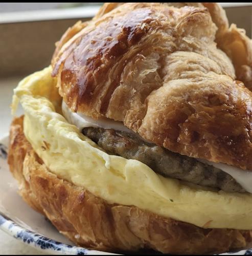 Sausage Egg Cheese on Croissant