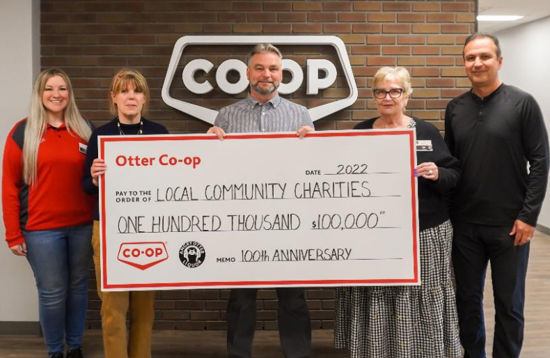 Image for Otter Co-Op's 100th Anniversary $100,000 Donation