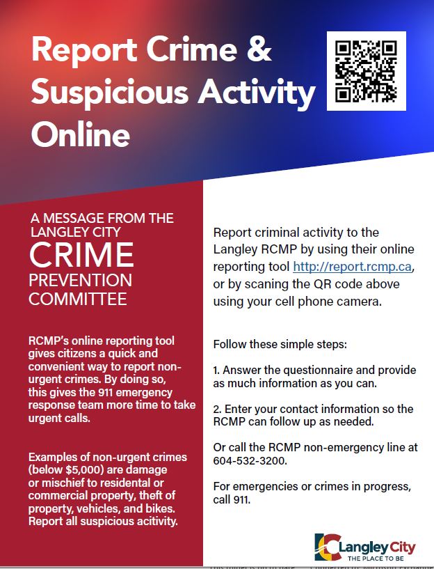 Crime Prevention Resource:  Reporting Crime Online