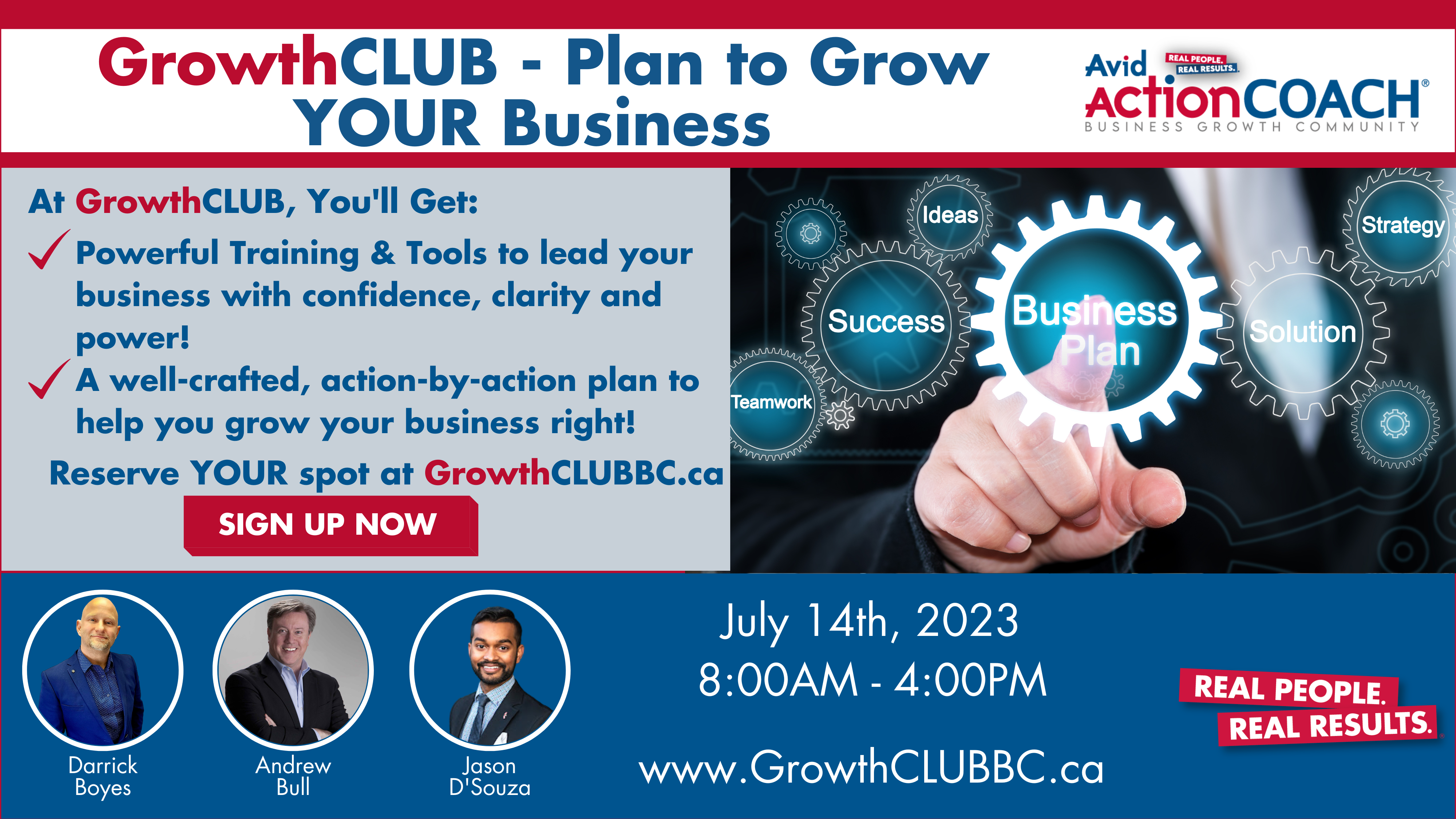GrowthCLUB Event Coming July 14 From Avid ActionCOACH
