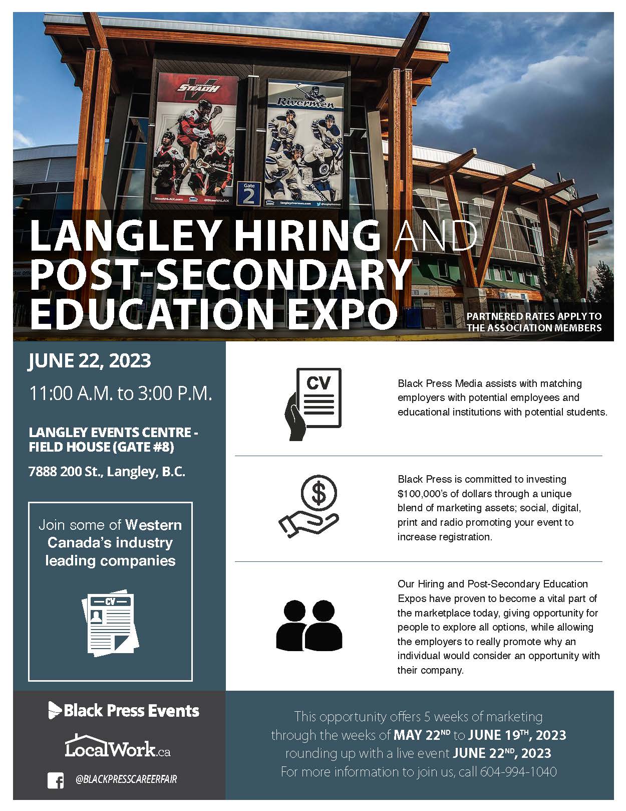 Image for Langley Hiring & Post-Secondary Expo with Black Press - June 22
