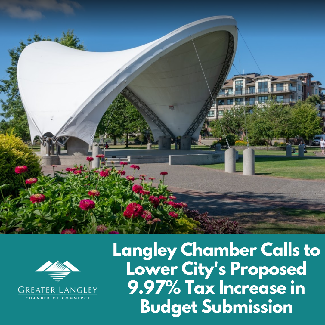 Image for Langley Chamber Calls to Lower City's Proposed 9.97% Tax Increase