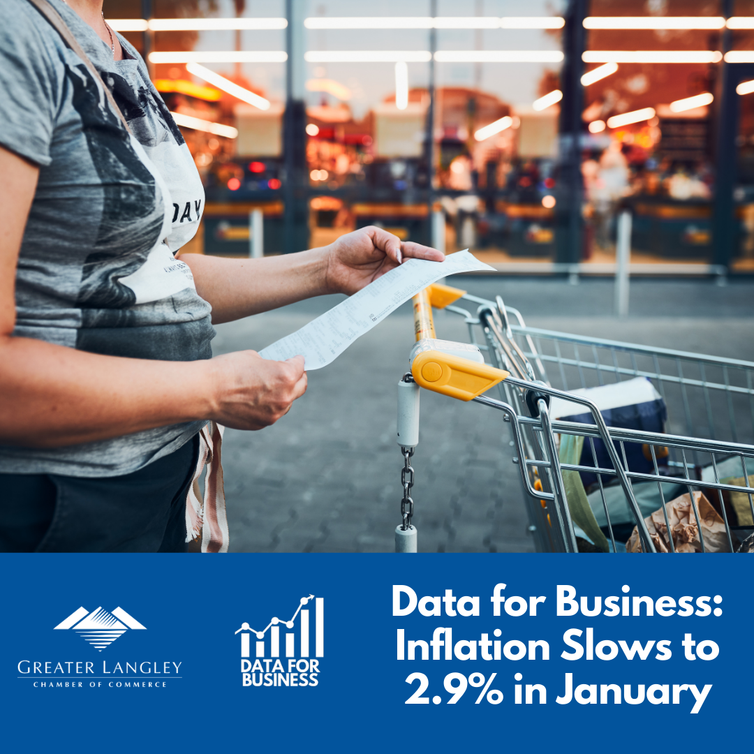 Image for Data for Business: Inflation Slows to 2.9% in January
