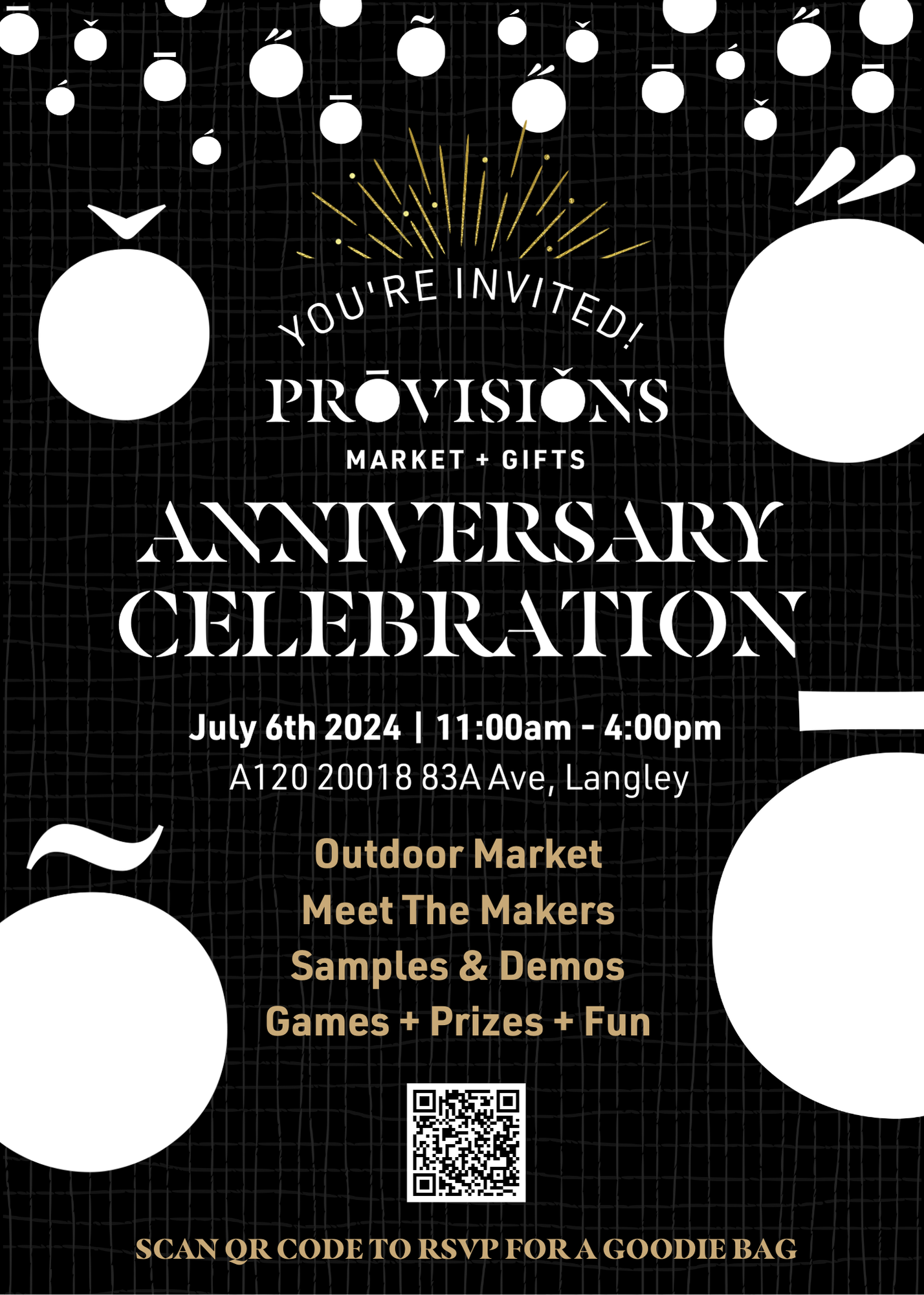 Image for Celebrate Provisions Market + Gifts' Anniversary on July 6th with Outdoor Market!