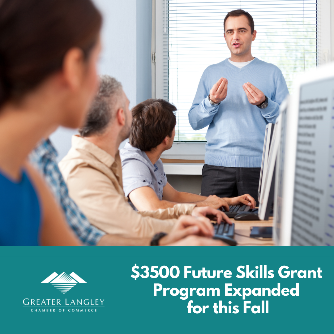 ​Upskilling and Training Support  -  $3500 Future Skills Grant Program Expanded for this Fall