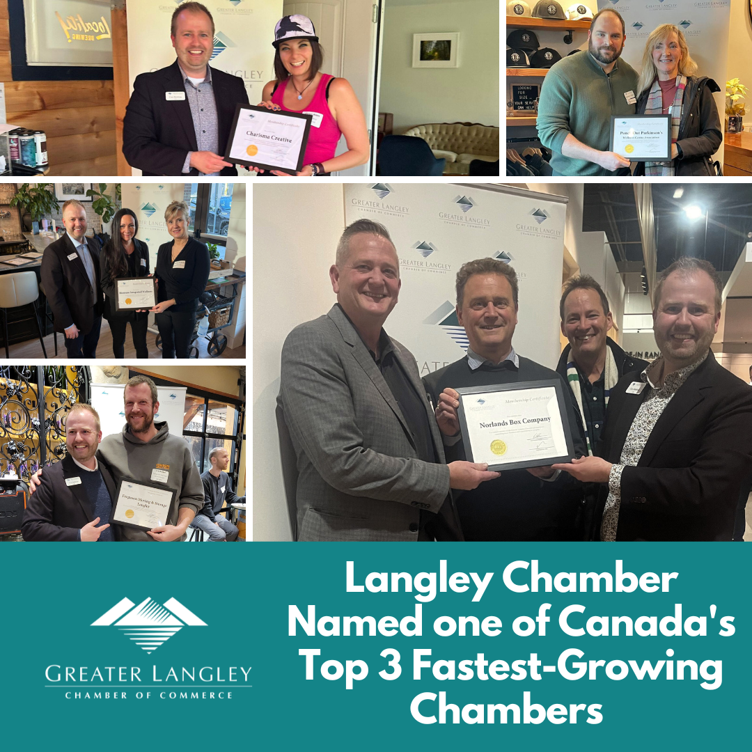 Image for Langley Chamber Recognized as one of Canada's Top 3 Fastest Growing Chambers of Commerce