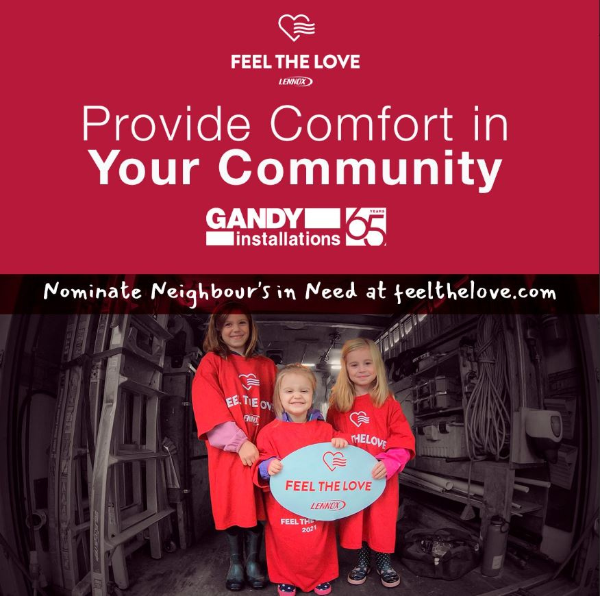 Image for Gandy Installations 'Feeling the Love' Program In Langley