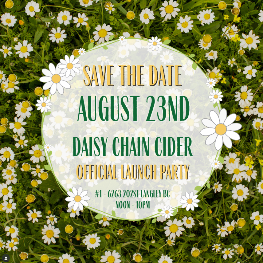 Save the Date: Daisy Chain Cider Launch – August 23