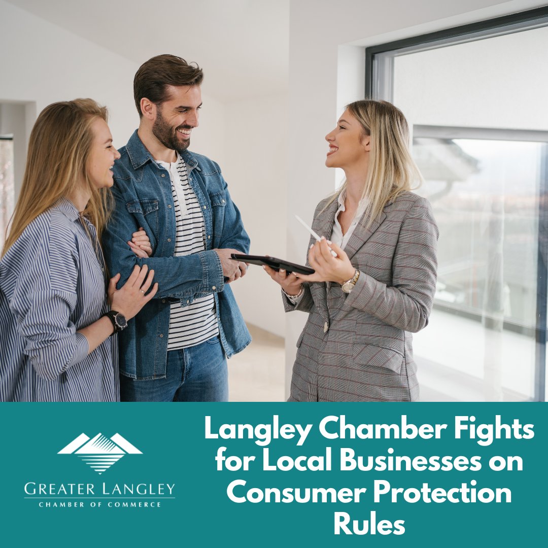 Image for ​Langley Chamber Fights for Local Businesses on Consumer Protection Rules