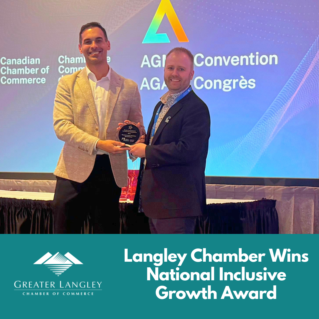 Image for ​Langley Chamber Wins National Inclusive Growth Award