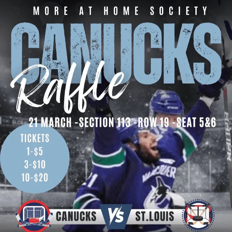 Image for More at Home Society's Canucks Fundraiser and Annual Raffle