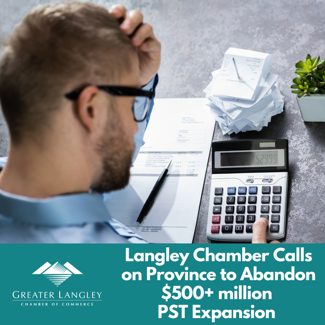 Image for Release:  Chamber Calls on Province to Abandon $500+ million PST Expansion as Registration Opens for Businesses