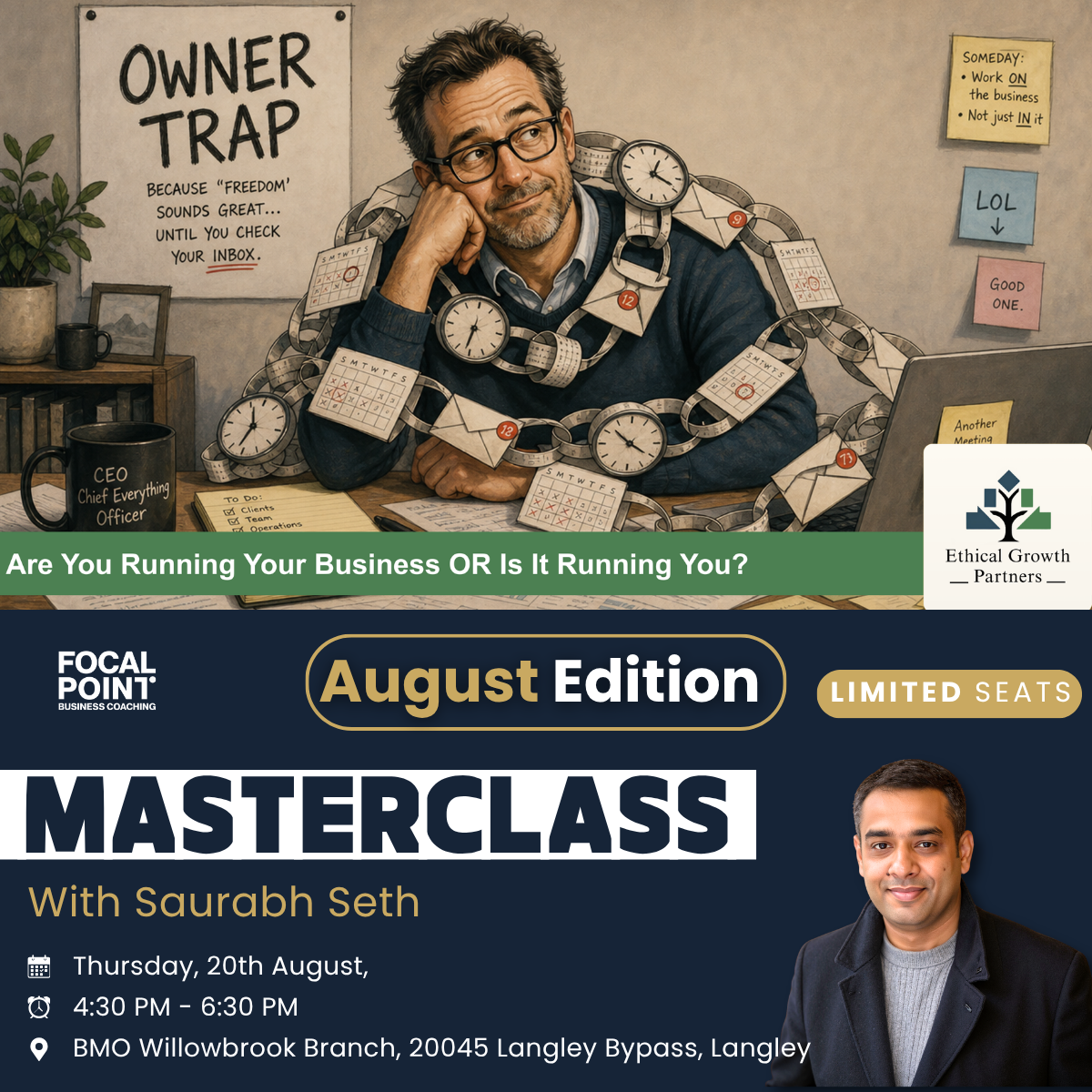 Image for Free Masterclass for Business Owners Hosted By Saurabh Seth