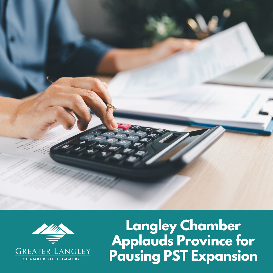 Image for Langley Chamber Applauds Province for Pausing PST Expansion