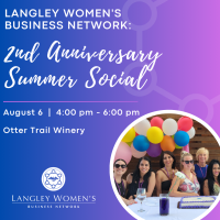 Langley Women's Business Network: 2nd Anniversary Summer Social