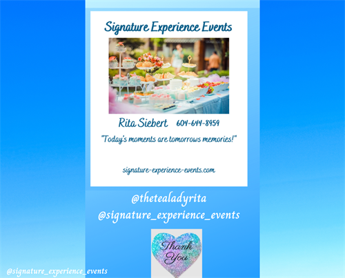 Contact information for you to reach out so we can connect and start planning your events. Thank you.