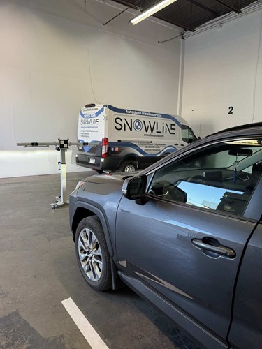 ADAS calibration at Snowline Autoglass, recalibrating safety sensors after windshield replacement in Langley.