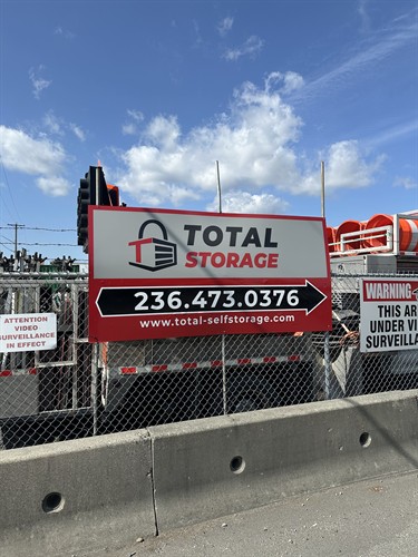 Our new sign welcoming clients to our facility.