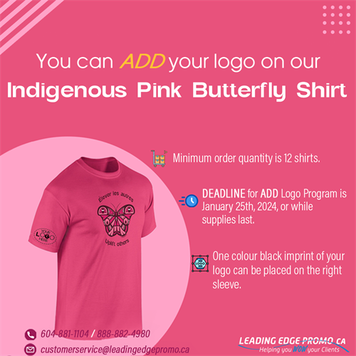 2024 Pink Shirt Day is February 28th. Add LOGO deadline is January 25th. 