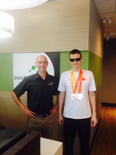 Dan and a Pan Am Games athlete that won gold! 