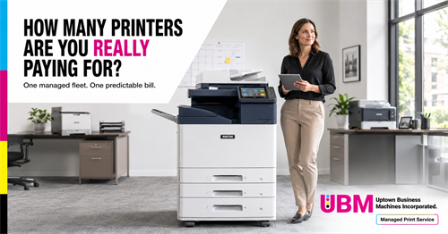Managed print covering service, parts and supplies at one cost per page