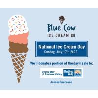 National Ice Cream Day (July 17) - Blue Cow Ice Cream - Fundraiser