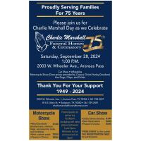 Charlie Marshall Funeral Homes & Crematory 75th Anniversary