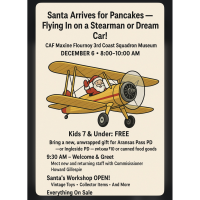Santa Arrives for Pancakes - CAF Maxine Flournoy 3rd Coast Squadron Museum