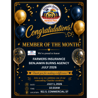 Member of the Month Presentation - Farmers Insurance Benjamin Burns Agency