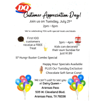 Customer Appreciation Day! - Dairy Queen Aransas Pass
