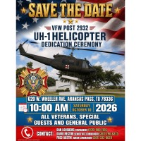 VFW Post 2932 UH-1 Helicopter Dedication Ceremony