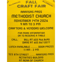 Fall Craft Fair Aransas Pass Methodist Church