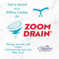 Ribbon Cutting for Zoom Drain