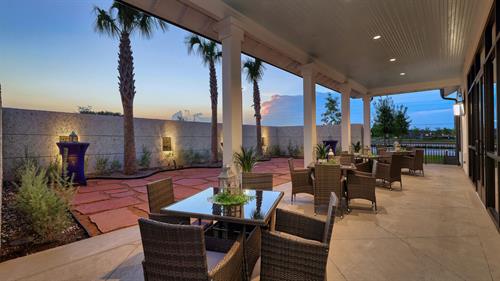 View of the Oceanview Patio at Forest Park South (Evening)