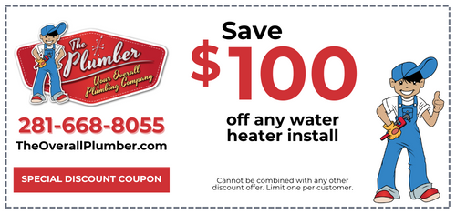 $100 coupon for water heater replacement/install