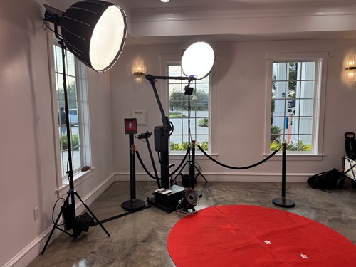 GlamBot slow-motion video at a venue