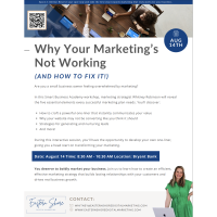 Smart Business Academy: Why Your Marketing's Not Working