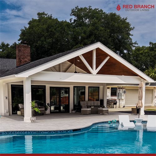 Built for shade, hosting, and everyday comfort. A covered poolside pavilion transforms your backyard into a space your whole family can actually enjoy all season long.