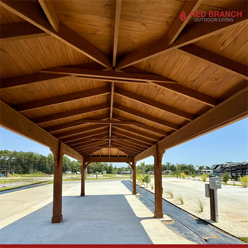 Shade, style, and craftsmanship—all in one space. ?? This custom pavilion is built to elevate every outdoor moment, from quiet mornings to weekend gatherings.