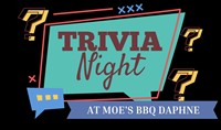 Trivia Night every Wednesday at Moe's Original BBQ in Daphne