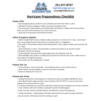Hurricane Preparedness Checklist Put Together by Big Fish Roofing & Restoration.
