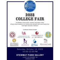 Baldwin County Music Teacher Association 2023 College Fair | Oct. 14 at Steinway Piano Gallery