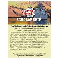 The Original Oyster House will award two $1,000 Chelsea Garvin Spirit Award Scholarships