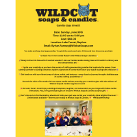 Wildcat Soaps & Candles to Host a Candle Class - June 30th