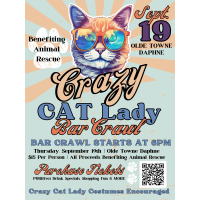 2024 Crazy Cat Lady Bar Crawl Map 