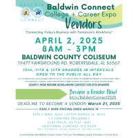 2025 Baldwin Connect College and Career Expo Vendor Flyer