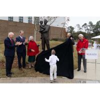 Sculpture honoring Mapp family dedicated at USA Health Mapp Family Campus 