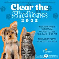 Daphne Animal Shelter Joins NBCU Local’s Annual “Clear the Shelters Pet Adoption & Donation Campaign Set for August 2, 2025