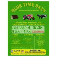 The Baldwin County Commission’s Department of Archives and History Invites You to the Annual Olde Time Days Festival on Saturday, October 4, 2025