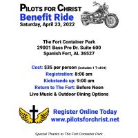 Pilots for Christ Benefit Ride: Saturday, April 23, 2022